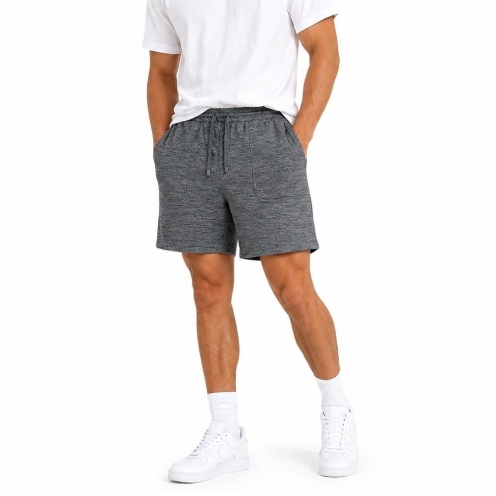Bass Outdoor Fleece Heathered Knit Active Gym Lounge Shorts Gray Size L
